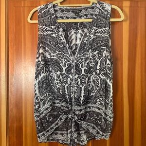 Lucky Brand Tie Front Tank Blouse